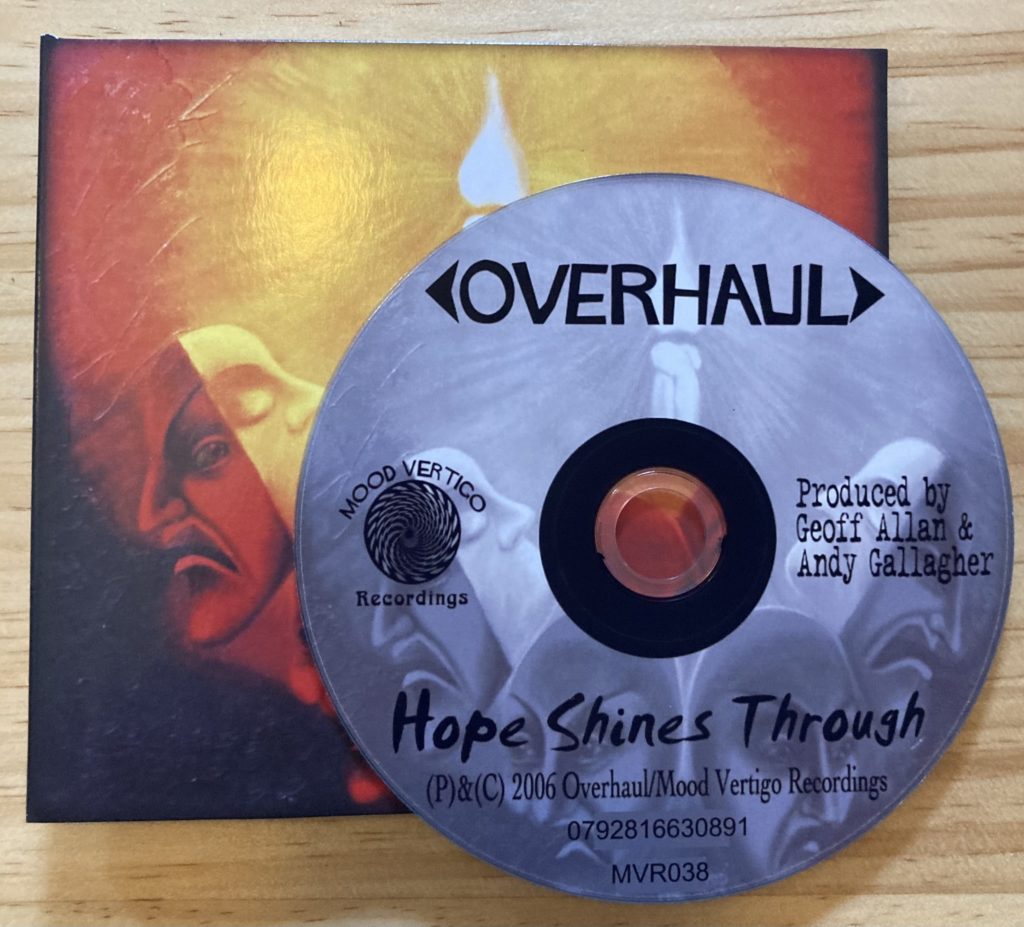 OVERHAUL Hope Shines Through CD Merch front cover.