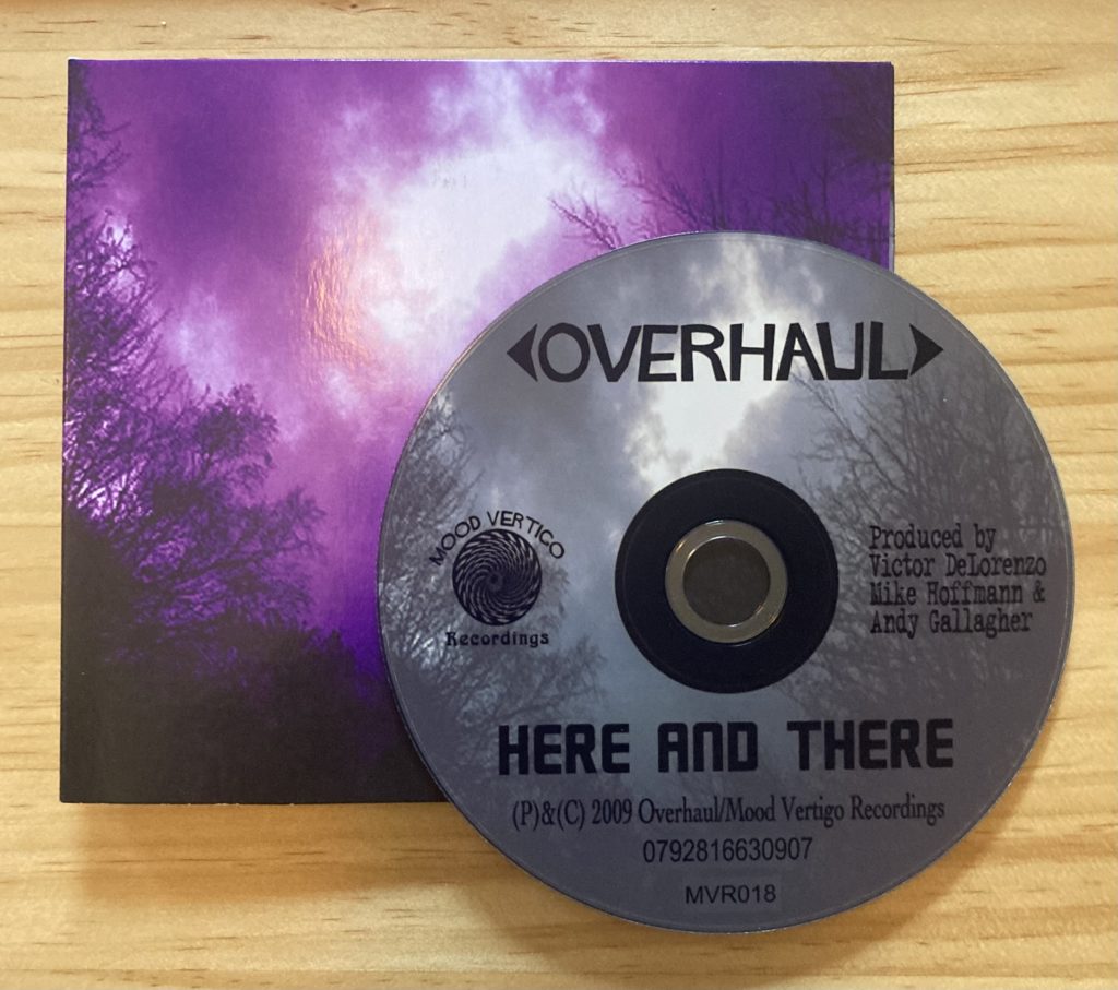 OVERHAUL Here and There CD Merch front cover.